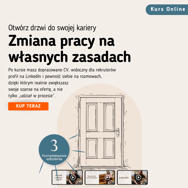 Kurs “Zmiana pracy 
na własnych zasadach”