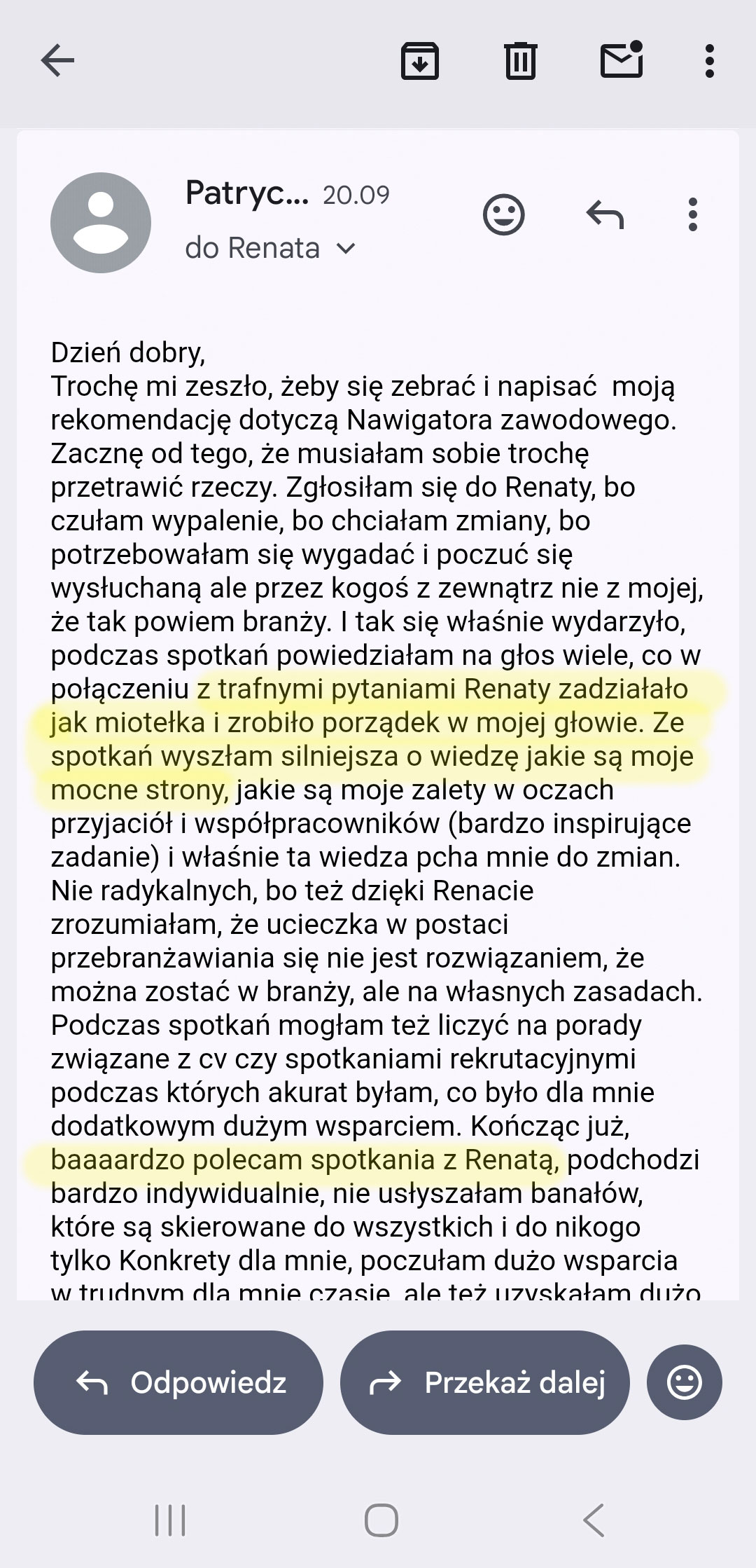 Opinia klientki 3